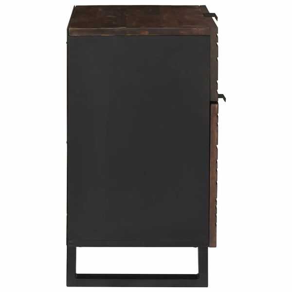 vidaXL Armadio da Notte Noce 50 x 33 x 60 cm Legno massello di acacia