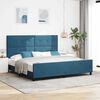 vidaXL Letto a molle con testiera Blu Scuro 200 x 200 cm Velluto