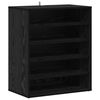vidaXL Mobile per scarpe Rovere Nero 60 x 35 x 70 cm Legno multistrato