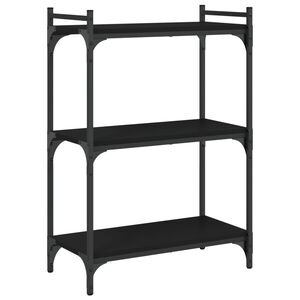 vidaXL Libreria a 3 Ripiani Nera 60x30x86 cm in Legno Multistrato