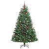 vidaXL Albero di Natale Artificiale con Rami Pieghevoli Verde 240 cm
