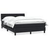 vidaXL Giroletto a Molle con Materasso Nero 140x210 cm in Velluto