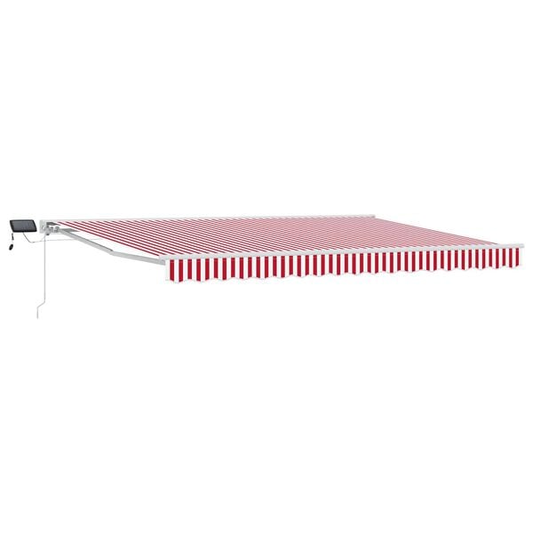 vidaXL Cornice per Tenda Manuale con LED Rosso e Bianco 4 &times; 3 m