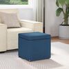 vidaXL Pouf Blu 41 x 41 x 40 cm Tessuto e Legno Ingegnerizzato