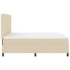 vidaXL Letto a molle con materasso Crema 180 x 200 cm Tessuto