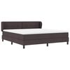 vidaXL Letto box spring con materasso Marrone scuro 180 x 200 cm