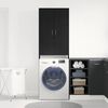 vidaXL Mobile per Lavatrice Rovere Nero 64x25,5x190 cm