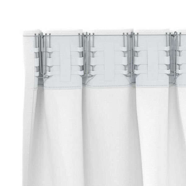 vidaXL Tende Blackout con Anelli 2 pcs Bianco brillante 175 x 140 cm