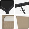 vidaXL Set da Pranzo per Giardino con cuscino 5 pcs Beige polyrattan