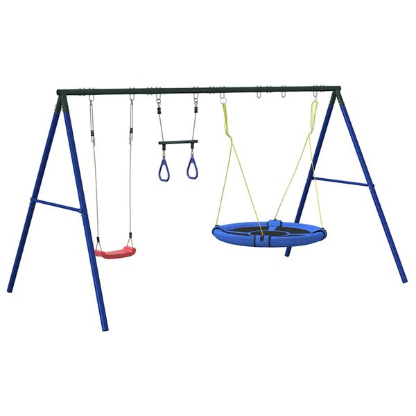 vidaXL Set Gioco da Esterno Altalena Trapezio e Altalena con Piattino