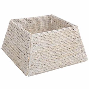 vidaXL Collare per Albero di Natale Quadrato Bianco 50 x 50 x 25 cm
