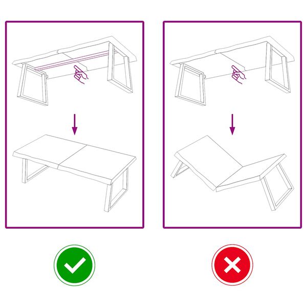 vidaXL Piano Tavolo Marrone 120x50x(2-6) cm Rovere Massello Trattato