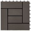 vidaXL Piastrella per Decking 11 pcs Marrone Scuro 30 x 30 cm WPC