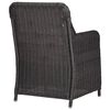 vidaXL Set Bistrot da Giardino 3 pz con Cuscini in Polyrattan Nero