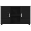 vidaXL Credenza FLORIN Nero 88,5 x 30,5 x 55,5 cm Legno multistrato