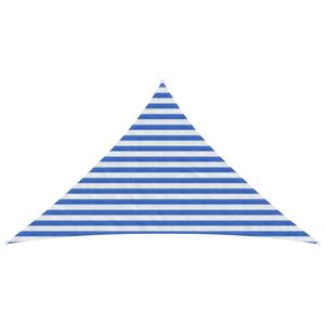 vidaXL Telo Ombra 2,5 x 2,5 x 3,5 m HDPE Triangolare Blu e Bianco