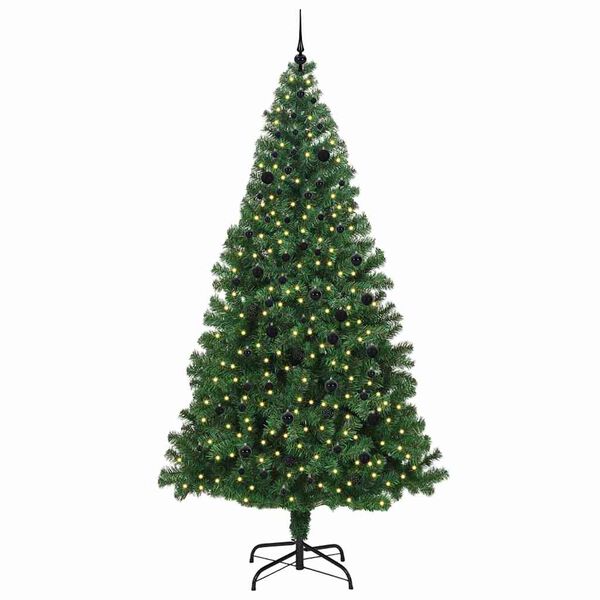 vidaXL Albero di Natale artificiale con 300 LED Verde 240 cm