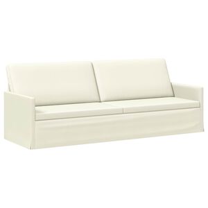 vidaXL Divano a 3 posti Crema 220 x 81 x 82 cm Tessuto in Cords