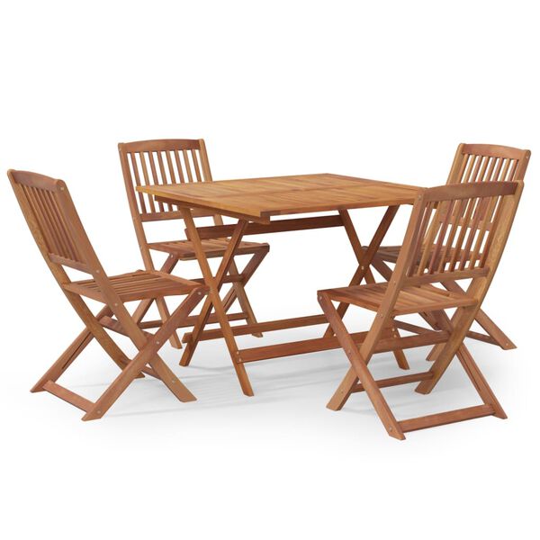 vidaXL Set da Pranzo per Giardino 5 pz in Legno Massello di Acacia