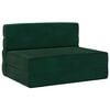 vidaXL Divano Letto Pieghevole Verde Scuro 190 x 100 x 15 cm Velluto