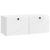 vidaXL Mobile Porta TV da Muro 78,5 x 31 x 30 cm Bianco Lucido