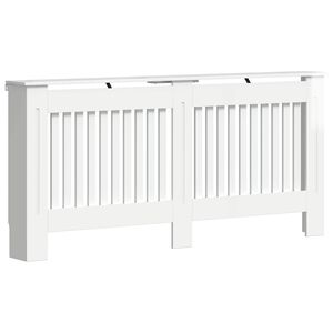 vidaXL Copertura per radiatori Bianco Lucido 172 x 19 x 81,5 cm
