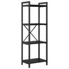 vidaXL Libreria 40 x 30 x 119 cm Legno ingegnerizzato Rovere Nero
