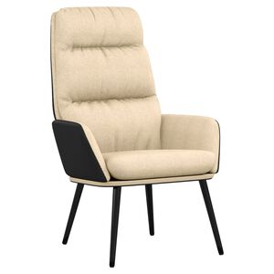 vidaXL Sedia Relax Crema in Tessuto