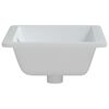 vidaXL Lavandino da Bagno Bianco 46,5x35x18 cm Rettangolare Ceramica