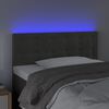 vidaXL Testiera a LED Grigio Scuro 80x5x78/88 cm in Velluto
