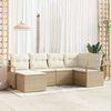 vidaXL Set di divani con cuscino 8 pcs Beige e Crema polyrattan