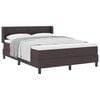 vidaXL Letto a molle con testiera Marrone Scuro 200 x 140 cm Tessuto