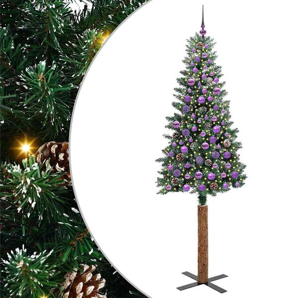 vidaXL Albero di Natale snodato con 300 LED Verde e Bianco 210 cm