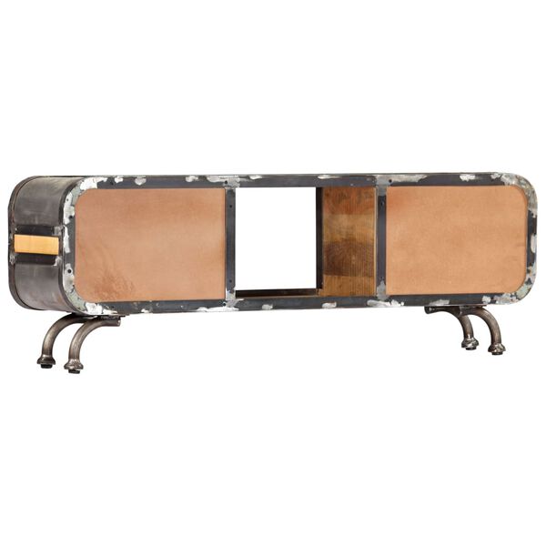 vidaXL Mobile Porta TV 120x30x42 cm in Legno Massello di Mango