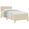 vidaXL Letto a molle con cuscino Crema 100 x 200 cm Tessuto