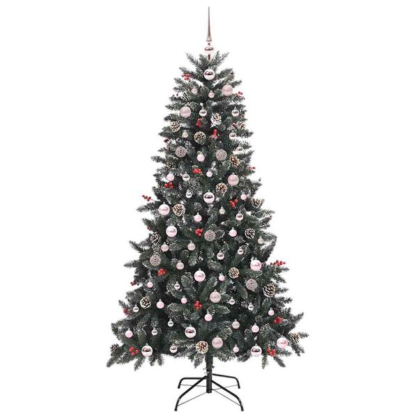 vidaXL Albero di Natale artificiale con 300 LED Verde 180 cm