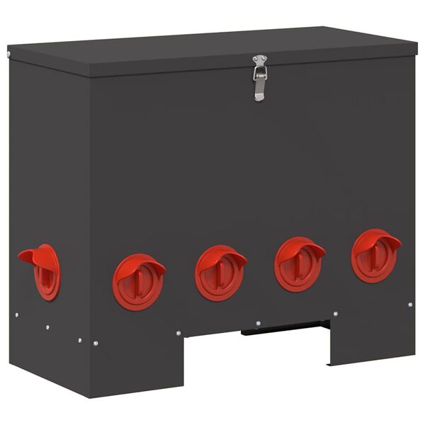 vidaXL Feeder per pollo Nero 60,5 x 29 x 51 cm