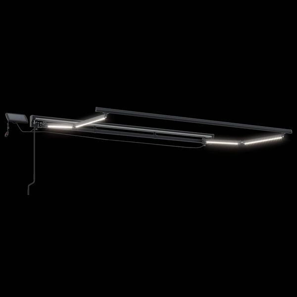 vidaXL Cornice per Tenda Manuale con LED Antracite 3,5 x 2 m Alluminio