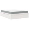 vidaXL Letto con Materasso Bianco 140x200 cm in Legno Massello di Pino