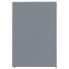 vidaXL Copribidone con Ruote per 2 Bidoni Grigio 138x79x117cm Acciaio