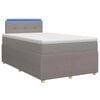 vidaXL Letto box spring con materasso Tortora 120 x 190 cm Tessuto
