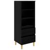 vidaXL Credenza Rovere Nero 40 x 36 x 110 cm Legno ingegnerizzato