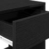 vidaXL Comodini con Cassetto 2 pz Rovere Neri 35x34x66,5 cm