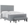 vidaXL Letto a molle con materasso Grigio chiaro 140 x 200 cm Tessuto