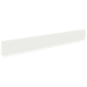 vidaXL Bordura per Prato 10 pcs 103 x 15 cm Acciaio Bianco