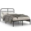 vidaXL Giroletto con Testiera in Metallo Nero 120x190 cm
