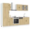 vidaXL Set Mobili da Cucina 8 pz Lucca Rovere Sonoma in Truciolato