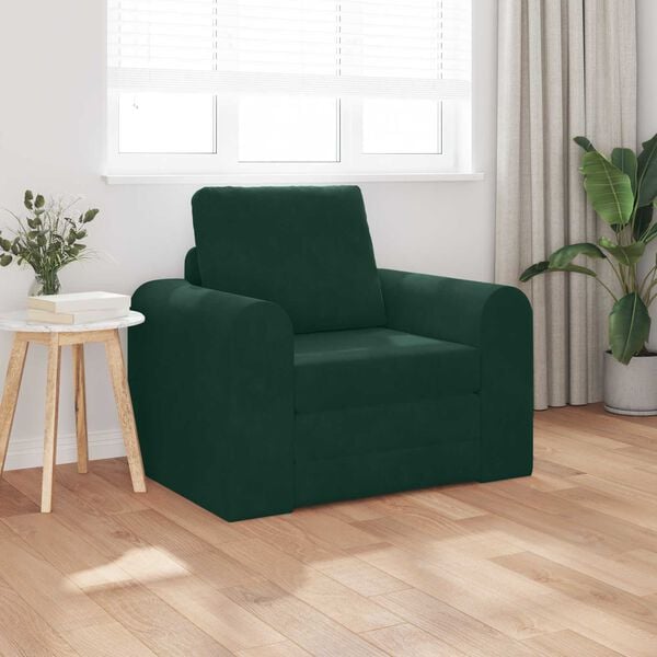 vidaXL Divano letto Verde Scuro 98 x 71 x 83 cm Velluto