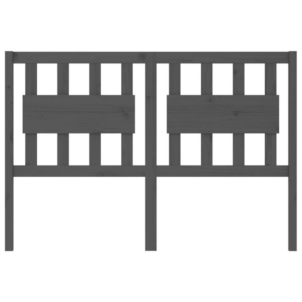 vidaXL Testiera per Letto Grigia 125,5x4x100 cm Legno Massello di Pino