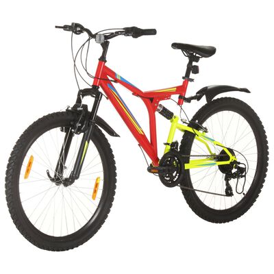 vidaXL Mountain Bike 21 Speed 26" Ruote 49 cm Rosso
